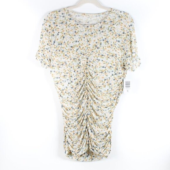 Torrid Stretch Mesh Ruched Top - Medium/Large, NWT - Picture 2 of 7